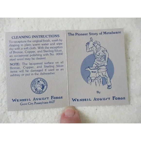 WENDELL AUGUST FORGE Aluminum Dish Handmade Duck Motif Coaster Hand Forged metal - Picture 2 of 8